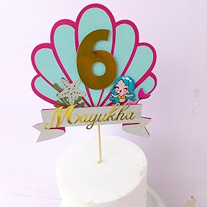 handcrafted mermaid cake topper
