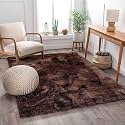 Handcrafted Microfiber Chiku Shaggy Carpet 3x3 Feet