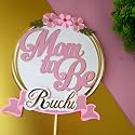 Handcrafted Mom To Be Cake Topper | Customised With Name | Baby Shower Cake Decoration | Personalized Pregnancy Celebration Cake Topper