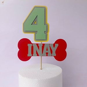 handcrafted paw cake topper