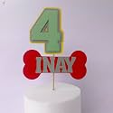 Handcrafted Paw Cake Topper