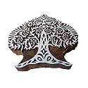 Handcrafted Printing Stamp Large Modern Art Tree Shape Big Wooden Block