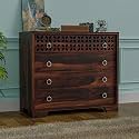 Handcrafted Sheesham Wood Dressers Chests of 4