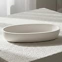 Nandni Homeware Handcrafted White Concrete Boat Shaped Trinket Bowl | Elegant Multipurpose Jewelry Ring &amp; Accessory Organizer Tray | Modern Coastal Decorative Tabletop Décor for Home &amp; Gifting