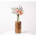 Handcrafted Wooden 25MM Test Tube Planter Vase | Minimalist Propagation Station for Tabletop &amp; Home Decor Flower Holder for Home and Office (Minimalist Design).