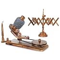 Brainmart Wooden Yarn Ball Winder and Tabletop Swift - Winds 8-12 oz Yarn Balls for Crocheting &amp; Knitting Craft, Durable and Smooth Yarn Winding Set (Antique Winder and Swift)