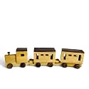 Handcrafted Wooden Toy Train Set | Classic Vintage Style with Two Attached bogie | Eco-Friendly,Non-Toxic, Durable Perfect for Toddlers | Beautiful Natural Wood Finish for Kid(Wooden Handicraft Train)
