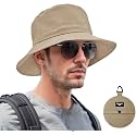 Handcuffs Sun Hat for Men &amp; Women – Foldable Bucket Cap | Quick-Dry, Waterproof &amp; Lightweight with Portable Pouch Beige