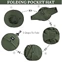 Handcuffs Caps for Mens &amp; Womens Foldable Bucket Hat Lightweight Quick-Drying Waterproof Outdoor Sun Protection Hat with Portable Storage