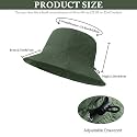 Handcuffs Caps for Mens &amp; Womens Foldable Bucket Hat Lightweight Quick-Drying Waterproof Outdoor Sun Protection Hat with Portable Storage
