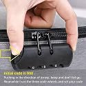 Handcuffs Document Bag with Lock 2 Layers File Organizer, Portable Home Travel Safe Storage for Important Documents, Passports, Laptop, Black (Soft)