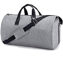 Handcuffs Convertible Garment Duffel Bag for Travel |Large Size Carry On Satchel for Men and Women - 2 in 1 Hanging Suitcase Suit Travel Bag (Grey)