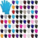 Handepo 100 Pair Winter Knit Gloves Bulk for Adults