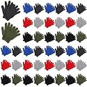 Handepo 100 Pair Winter Knit Gloves Bulk for Adults