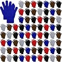 Handepo 100 Pair Winter Knit Gloves Bulk for Adults