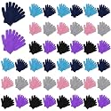 Handepo 100 Pair Winter Knit Gloves Bulk for Adults
