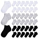 Handepo 50 Pairs Toddler Kids Ankle Socks Bulk