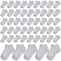 Handepo 50 Pairs Toddler Kids Ankle Socks Bulk