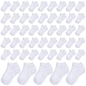 Handepo 50 Pairs Toddler Kids Ankle Socks Bulk