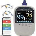 Fingertip Pulse Oximeter for Kids,Bluetooth Fingertip Oxygen Tracker with Free APP, SPO2 & Pulse Rate Monitor for Adults - Fast & Accurate Results,2 Probe Sensor & Battery Included