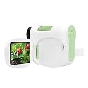 Handheld Microscope for Kids, 1600X HD Digital Microscope with Foldable Color Screen, Electronic Microscopes Camera Support 64G for Outdoor (Green and White)