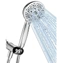 Handheld Shower Head with LED Display Temperature - JDO High Flow Showerhead with 6 Different Shower Modes - High Pressure even at Low Water Pressure - Shower Hose Shower Holder Included