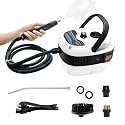 Handheld Steam Cleaner, 2500W Pressurized Steam Cleaner with 3 Brush Heads, Portable Steam Cleaner for Home, Car, Furniture, Kitchen, Bathroom and Wall, White