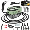 Handheld Steam Cleaner for Home, 2500W High Temperature Pressurized Machine, 1.6L Water Tank, Handle-controlled Steam Output, Portable Cleaning Steamer for Car, Bed Bugs, Furniture (Green, 16 PCS)