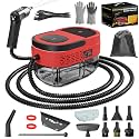 Handheld Steam Cleaner for Home, 2500W High Temperature Pressurized Machine, 1.6L Water Tank, Handle-controlled Steam Output, Portable Cleaning Steamer for Car, Bed Bugs, Furniture, Grout (Red)