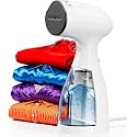 Handheld Steamer for Clothes Wrinkle Removes,Garment Steamer 110V to 240V,1000W,Large Water Tank 450 ML,10 FT Power Cord,35s Fast Heating,30 Minute Auto Close (White)