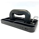 Handheld Trash Compactor – Compress Garbage to Make More Room in Your Trash Can – Reusable Kitchen Trash Tamper with Wide 6" x 10" Head, Built-In Hook & Dishwasher-Safe Design