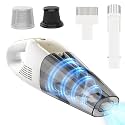 Handheld Vacuum Cordless, 16000Pa 160W Car Vacuum Cleaner with LED Screen,30Min Powerful Hand Held Vacuum Cleaner Portable Cordless Lightweight LED Light Fast Charge Multi-Nozzles for Home Car Office