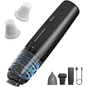 Handheld Vacuum Cordless, Car Vacuum Cleaner Portable with HEPA Filter, 2 Suction Modes, Mini Hand Held Vacuum Rechargeable for Car, Home, Pet Hair, Office, Desk, Keyboards (Black)