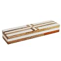 Handicrafts Home White Decorative Storage Box with Lid Wooden Entryway Organizer Box Key Holder Console Table Storage for Hallway Decor, 10x2.5x1.5 Resin Inlay Patisserie Delight Box Collection