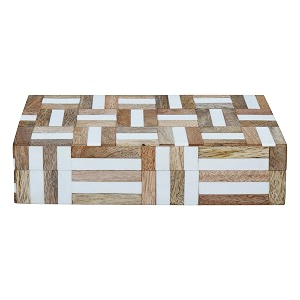 handicrafts home handmade marquet chase collection decorative jewelry box organizer  keepsakes trinkets and home decor  antique coffee table storage memory box farmhouse style decor 10x45x25