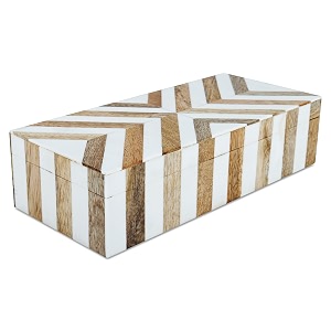 handicrafts home handmade marquet chevron decorative jewelry box organizer  keepsakes trinkets and home decor  antique coffee table storage memory box farmhouse style decor 10x45x25