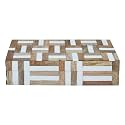 Handicrafts Home Handmade Marquet Chase Collection Decorative Jewelry Box Organizer – Keepsakes, Trinkets, and Home Decor – Antique Coffee Table Storage, Memory Box, Farmhouse Style Decor, 10x4.5x2.5