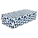 Handicrafts Home 10X4.5X2.5 Handmade Decorative Boxes Marquet Collection Storage Organizer with Lids Aesthetic Decor Memory Box, Marquet Indigo