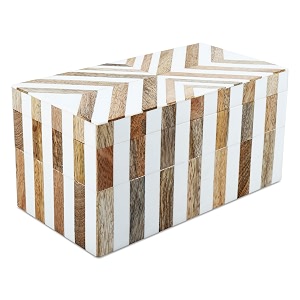 handicrafts home handmade marquet chevron collection decorative jewelry box organizer  keepsakes trinkets and home decor  antique coffee table storage memory box farmhouse style decor 10x5x5