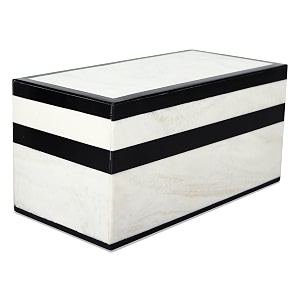 handicrafts home large decorative storage box with lid  black white modern jewelry box keepsake storage box for coffee table bedroom shelf amp home decor  mono court 10 x 5 x 5