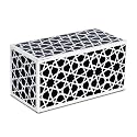 Handicrafts Home Large Decorative Storage Box with Lid – Black and White Moroccan Zellij Keepsake Box, Decorative Jewelry Storage &amp; Memory Box for Coffee Table, Shelf &amp; Bedroom Decor -10x5x5