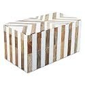 Handicrafts Home Handmade Marquet Chevron Collection Decorative Jewelry Box Organizer – Keepsakes, Trinkets, and Home Decor – Antique Coffee Table Storage, Memory Box, Farmhouse Style Decor, 10x5x5