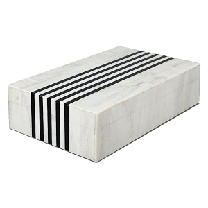 handicrafts home decorative storage box with lid  black white modern remote holder box coffee table organizer decorative storage box for living room amp desk  mono sprint 10 x 6 x 25