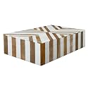 Handicrafts Home 10X6X2.5 Handmade Decorative Boxes Marquet Collection Storage Organizer with Lids Aesthetic Decor Memory Box, Marquet Chevron