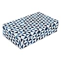 Handicrafts Home Handmade Marquet Indigo Collection Decorative Jewelry Box Organizer – Keepsakes, Trinkets, and Home Decor – Antique Coffee Table Storage, Memory Box, Farmhouse Style Decor, 10x6x2.5
