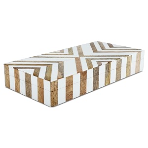 handicrafts home handmade marquet chevron collection decorative jewelry box organizer  keepsakes trinkets and home decor  antique coffee table storage memory box farmhouse style decor 12x6x2
