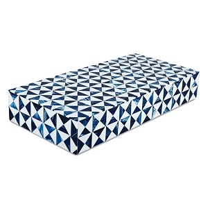 handicrafts home 12x6x2 handmade decorative boxes marquet collection storage organizer with lids aesthetic decor memory box marquet indigo