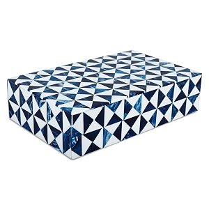 handicrafts home 8x5x2 handmade decorative boxes marquet collection storage organizer with lids aesthetic decor memory box marquet indigo
