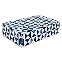 Handicrafts Home 8X5X2 Handmade Decorative Boxes Marquet Collection Storage Organizer with Lids Aesthetic Decor Memory Box, Marquet Indigo