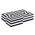 Handicrafts Home Decorative Box - Handmade Jewelry Organizer Box with Lid - Keepsake Box for Home Decor, Jewelry, Accessories, Collectibles - Modern Wooden Storage Box - Slide, 8X5X2 inch